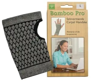 Bamboo Pro Carpal handske, Str. L selvvarmende 1stk.