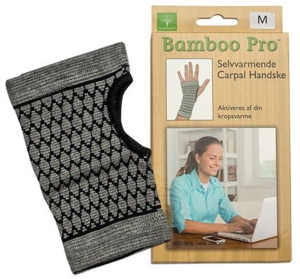 Bamboo Pro Carpal handske, Str. M selvvarmende 1stk.