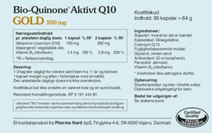 Bio Quinone Q10 Gold 100mg, 90stk.