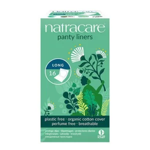 Natracare trusseindlæg, panty, liner long (enkeltvis indpakket), Øko, 16 stk.