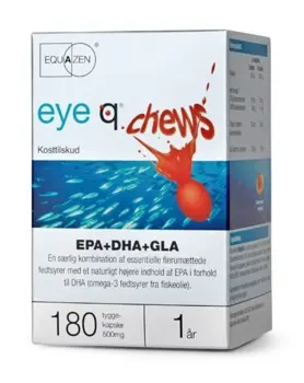 Equazen chews (Eye Q) med jordbærsmag - 180 kapsler