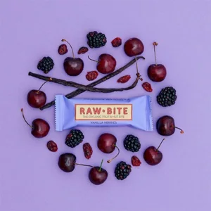 Rawbite Vanilla Berries Ø frugt- og nøddebar, 50 g