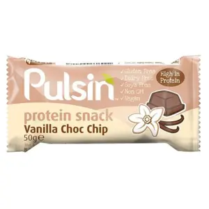 Pulsin Proteinbar Vanilla Choc Chip, 50 g
