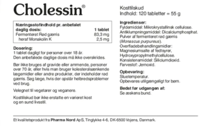 Cholessin - Rød gærris, 120 tabl.