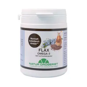 Flax Omega 3, 500mg Hørfrøolie Natur Drogeriet, 180 kap / 130 g