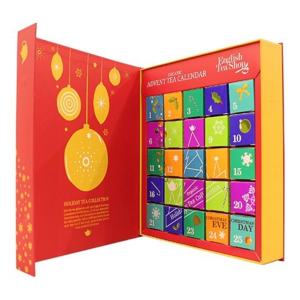 Julekalender rød m. te Ø