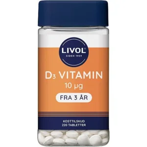 Livol Vitamin D 10 µg, 220 tab / 50 g