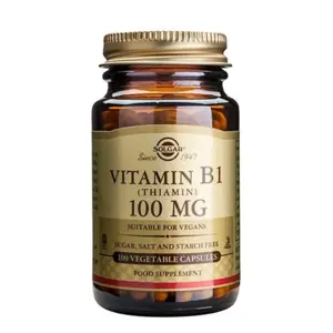 Solgar B1-vitamin 100 mg (Thiamin), 100 kap/18g