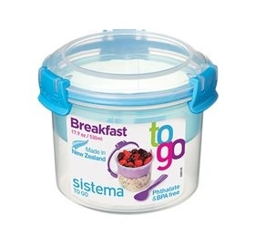 Sistema Opbevaringsboks blå Breakfast to go, 530 ml.
