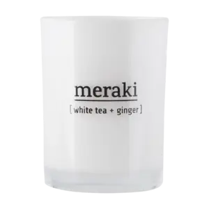 Meraki Duftlys White tea & ginger, Dm.: 8 cm, h.: 10.5 cm.