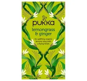 Pukka Te Lemongrass & Ginger Ø, 20 breve