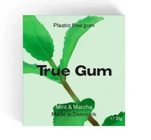 True Gum Tyggegummi Mint & Matcha, 20g.