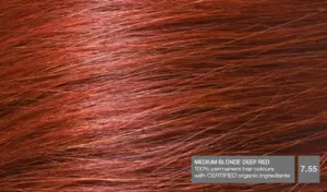 Naturigin Hårfarve Medium Blonde Deep Red 7.55, 115ml.