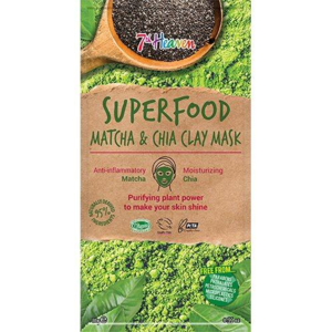 7th Heaven Ansigtmaske Superfood Matcha & Chia, 10g