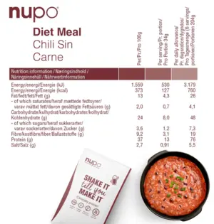 Nupo Diet Meal Chili Sin Carne, 10port.