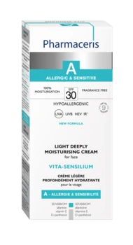 Pharmaceris A Vita-Sensilium – let, beroligende og fugtgivende dagcreme med SPF 30, 50ml.