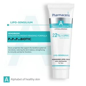 Pharmaceris A – Lipo-Sensilium- Nærende lipidcreme med niacinamid [22% lipider], 50ml.