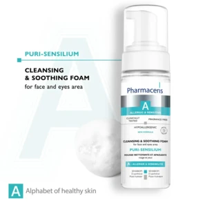 Pharmaceris A PURI-SENSILIUM Beroligende renseskum til ansigt og øjenomgivelser, 150ml.