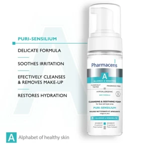 Pharmaceris A PURI-SENSILIUM Beroligende renseskum til ansigt og øjenomgivelser, 150ml.