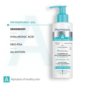 Pharmaceris A – PHYSIOPURIC-GEL – Fugtgivende rensegel til ansigts- og øjenomgivelser, 190ml