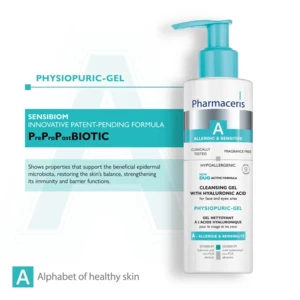 Pharmaceris A – PHYSIOPURIC-GEL – Fugtgivende rensegel til ansigts- og øjenomgivelser, 190ml