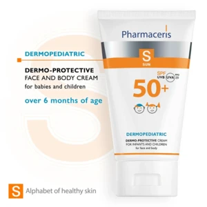 Pharmaceris S Solbeskyttende creme til ansigt og krop til babyer og børn, SPF 50+, 125ml