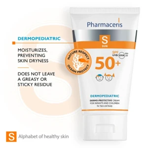 Pharmaceris S Solbeskyttende creme til ansigt og krop til babyer og børn, SPF 50+, 125ml