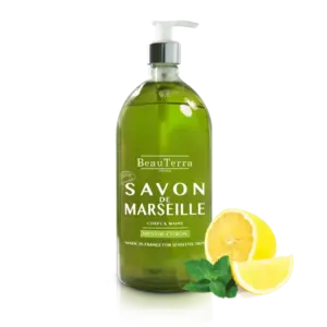 Beau Terra Marseille Liquid Soap - Mint Lemon, 1000ml