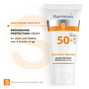 Pharmaceris S Spectrum protect – Creme med bredbåndsbeskyttelse SPF 50+ Til voksne og børn, 50ml