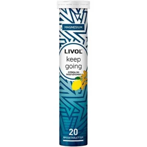 Livol brusetablet Keep Going m. citron og ingefær, 20tab