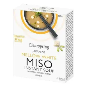 Clearspring Instant Miso Soup Mellow White m. tofu, 40g