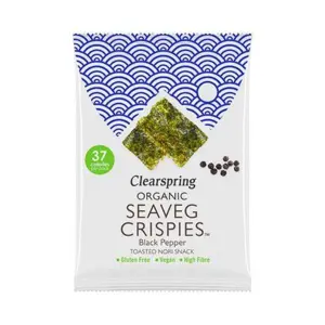 Clearspring Tang chips sort peber Ø (Seaveg Crispies), 8g