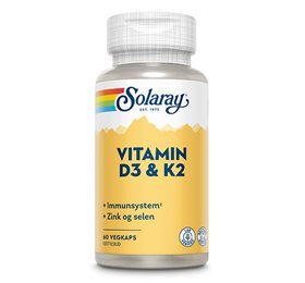 Solaray Vitamin D3 & K2, 60kap