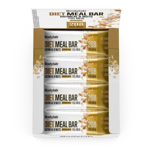 Bodylab Diet Meal Bar - oatmeal & nuts, 12x55 g