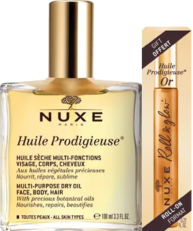 Nuxe Huile Prodigiuese Dry Oil + Roll-on "Gold", 100ml+8ml.