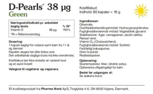 Pharma Nord D-Pearls Green 38 µg, 80kaps.