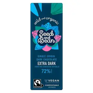 Seed & Bean Mørk Chokolade 72% Ø, 25g