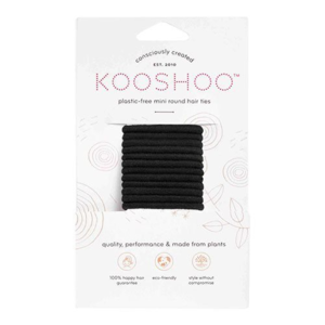 KooShoo Hårelastikker Sort plastikfri 12 stk (mini)