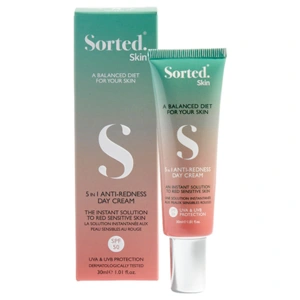 Sorted Skin 5 in 1 Anti-Redness Day Cream, SPF50, 30ml.