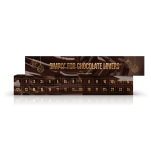 Simply Chocolate Julekalender Simply for Chocolate Lovers, 300g.