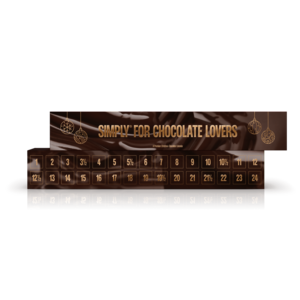 Simply Chocolate Julekalender Simply for Chocolate Lovers, 300g.