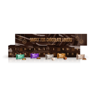 Simply Chocolate Julekalender Simply for Chocolate Lovers, 300g.