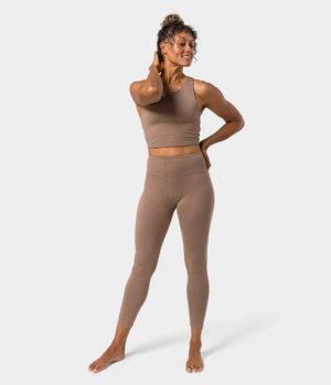 Manduka "Dhara" Hight Waist Leggings, Lions Mane Heather, Str L.