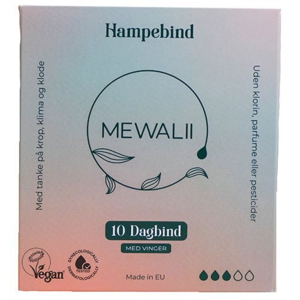Mewalii hamp dagbind 10 stk. m. vinger, 1pk.