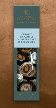 Karamelkompagniet Lakrids & Flødekarameller med sydesalt, 138g.