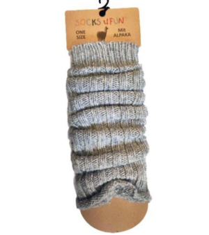 Benvarmere med Alpaka uld, lysegrå