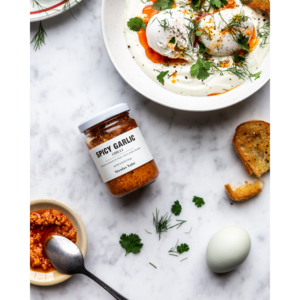 Nicolas Vahé Krydret hvidløg i Chiliolie, 135g.