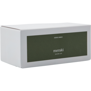 Meraki Æske m/2 stk Duftlys, Lavender rain, Grøn