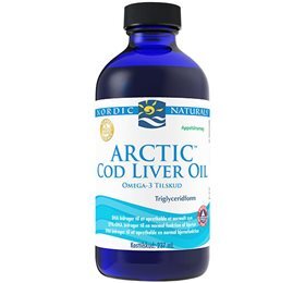 Nordic Naturals Arctic Cod Liver Oil, appelsinsmag, 237ml.