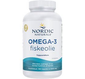 Nordic Naturals mega-3 fiskeolie, 180kap.